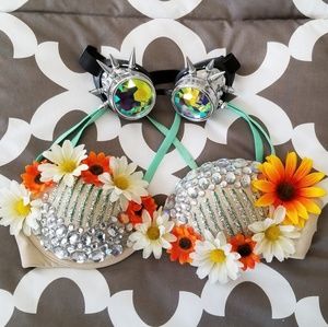 Flower power infinity bra